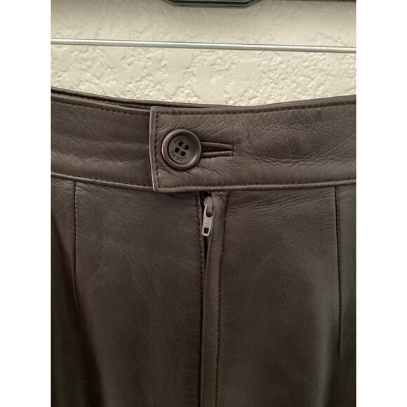 Loewe Vintage Chocolate Brown Soft Leather Skirt Capsule Butter - Picture 3 of 5